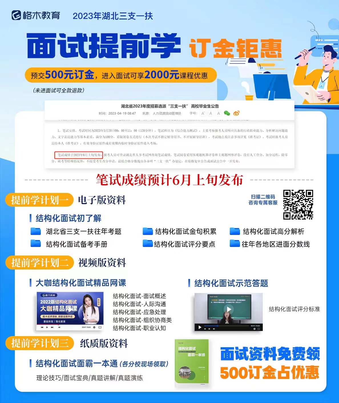2023年湖北省三支一扶考試筆試擬加分人員名單公示
