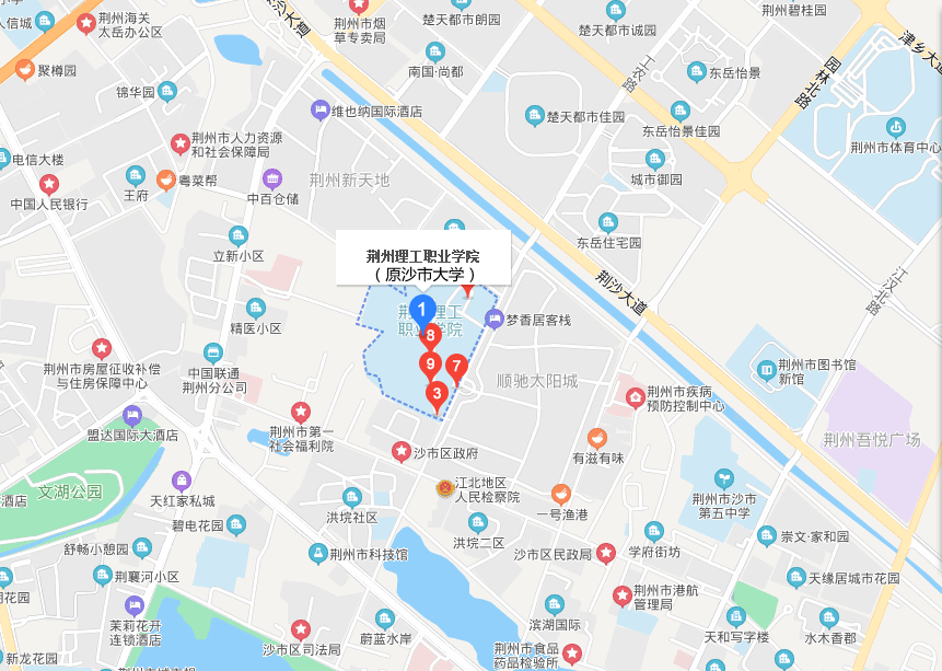 2023年荆州市公务员笔试考前温馨提示及考点地图图3